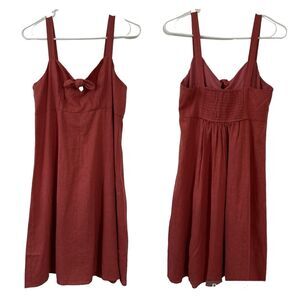 LOFT Women's Size S Lounge Shift Dress coral pink salmon v-neck mini